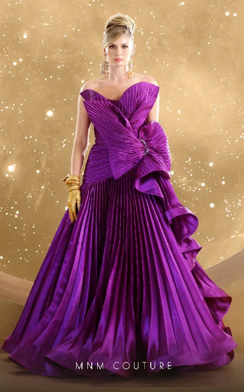 Wedding dresses with a ruched bodice for a textured look MNM Couture F02867 A Line Pleated Formal Ruffle Evening Dress Wedding dresses with a ruched bodice for a textured look MNM Couture F02867 A Line Pleated Formal Ruffle Evening Dress