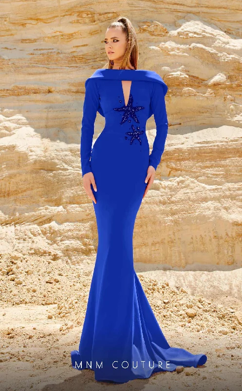 A - line wedding dresses with a beaded neckline MNM Couture 2768 Long Fitted Mermaid Evening Formal Dress A - line wedding dresses with a beaded neckline MNM Couture 2768 Long Fitted Mermaid Evening Formal Dress