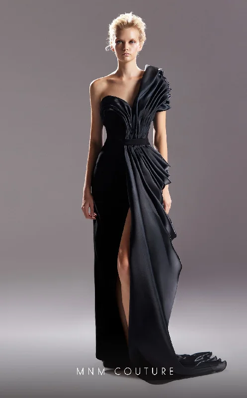 High - low hem wedding dresses for a trendy twist MNM Couture G1507 Long Formal Slit Evening Dress High - low hem wedding dresses for a trendy twist MNM Couture G1507 Long Formal Slit Evening Dress