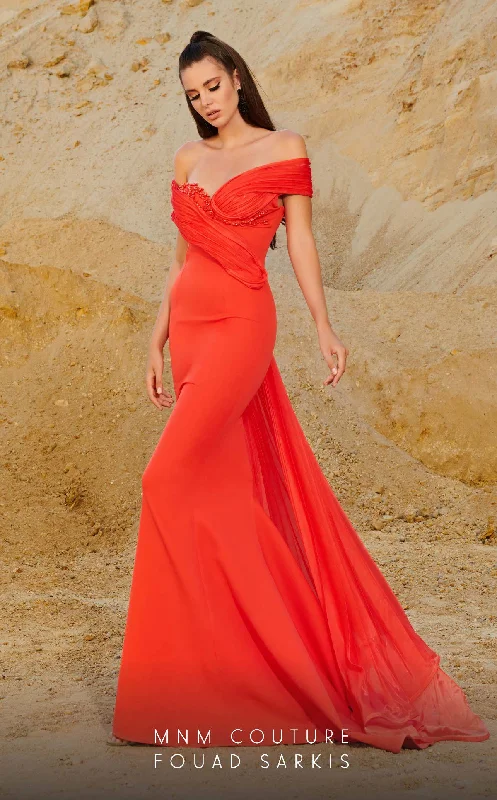 One - shoulder wedding dresses with a flowing sleeve MNM Couture 2769 Fitted Long Ruched Formal Evening Dress One - shoulder wedding dresses with a flowing sleeve MNM Couture 2769 Fitted Long Ruched Formal Evening Dress
