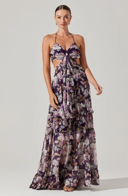 Rain - Resistant Casual Dresses for Wet Weather​ Kitsune Floral Maxi Dress