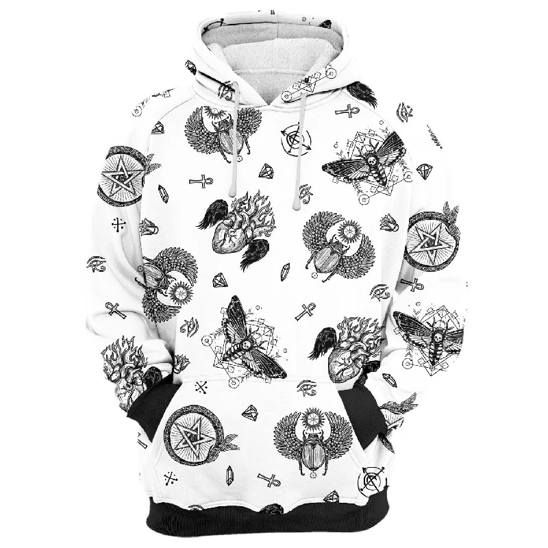 Women's fleece - lined hoodie with thumbholes for warmth in winter Women's fleece - lined hoodie with thumbholes for warmth in winter Tattoo Opt Hoodie