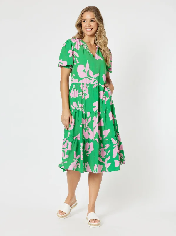 Threadz Spring Dress Emerald