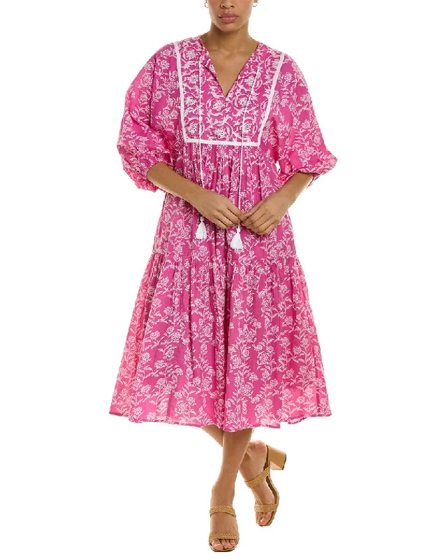 Ruffled Women Dress with Multiple Layers for a Playful and Girly Style Ruffled Women Dress with Multiple Layers for a Playful and Girly Style Ro's Garden Vivi Midi Dress