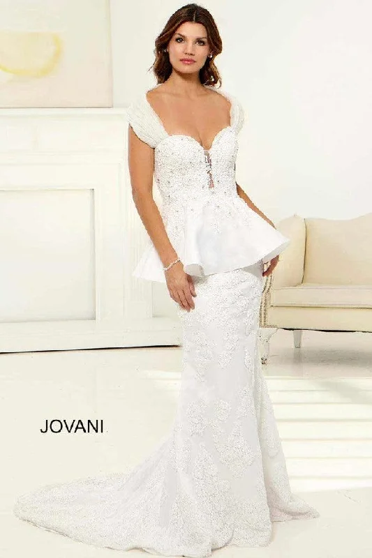 Jovani 78140 Long Simple Wedding Dress JB