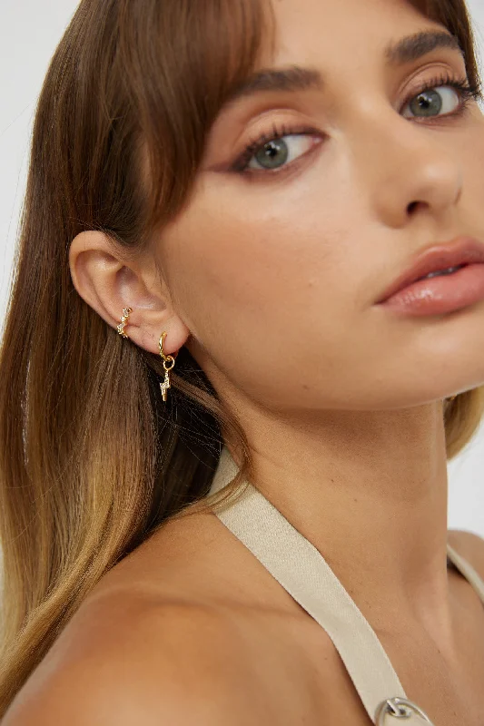 Saskia Crystal Ear Cuff Gold