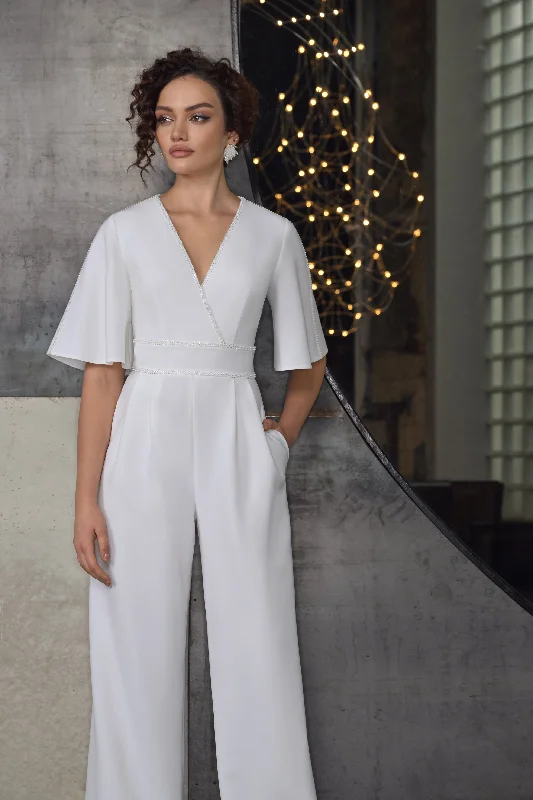 White Bridal Jumpsuit