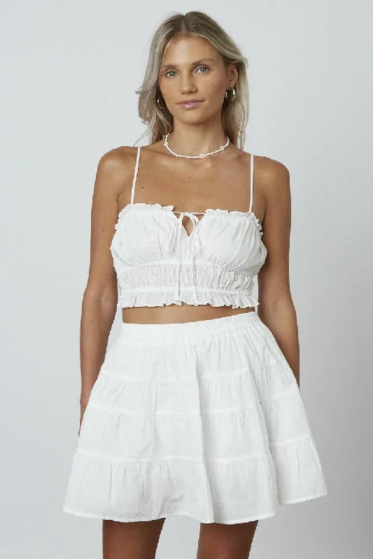 Evelyn White Two-Piece Mini Dress