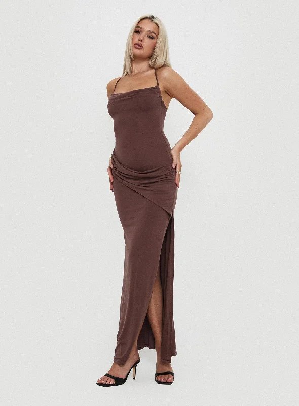 Marchesi Maxi Dress Chocolate