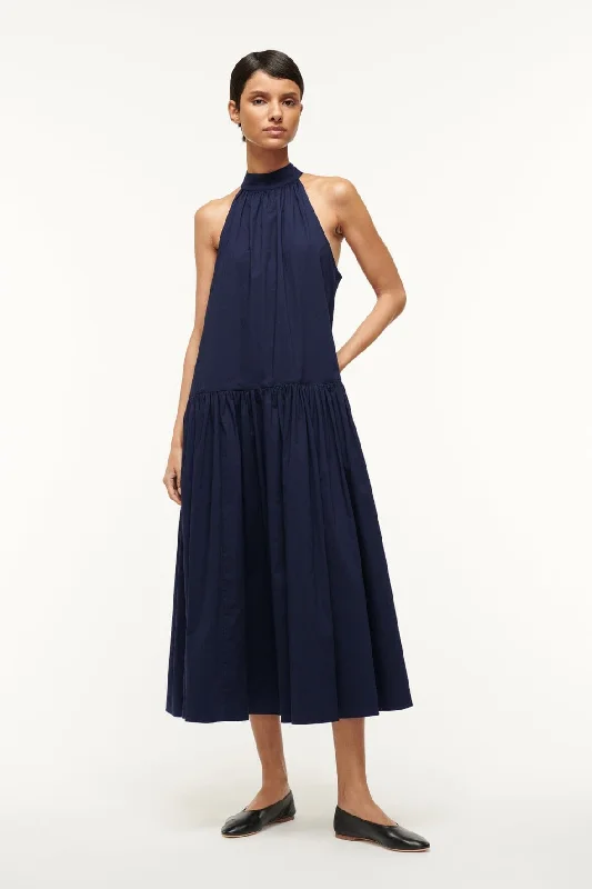 MIDI MARLOWE DRESS | NAVY